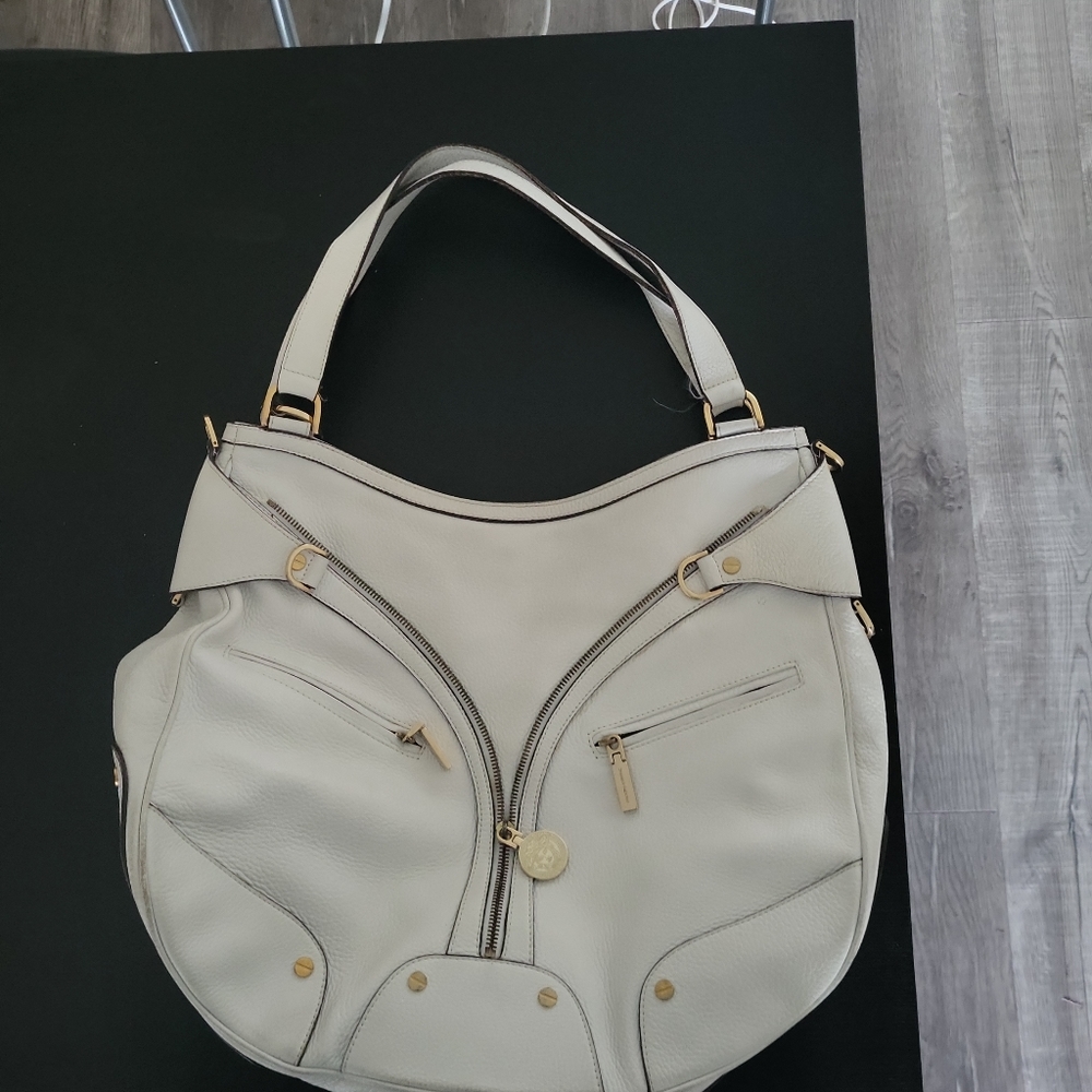 Authentic Versace leather saddle handbag
